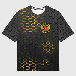 Футболка оверсайз мужская РОССИЯ, цвет: 3D-принт