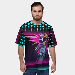 Футболка оверсайз мужская НЕОНОВЫЙ ГОНЩИК, цвет: 3D-принт — фото 2