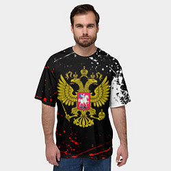 Футболка оверсайз мужская РОССИЯ, цвет: 3D-принт — фото 2