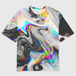 Футболка оверсайз мужская DIGITAL ABSTRACT GLITCH, цвет: 3D-принт