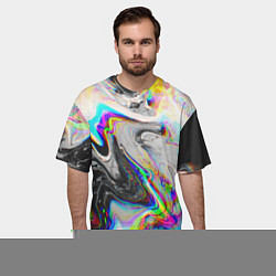 Футболка оверсайз мужская DIGITAL ABSTRACT GLITCH, цвет: 3D-принт — фото 2