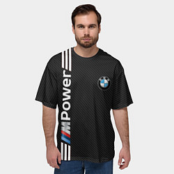 Футболка оверсайз мужская BMW CARBON, цвет: 3D-принт — фото 2