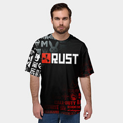 Футболка оверсайз мужская RUST, цвет: 3D-принт — фото 2