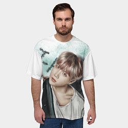 Футболка оверсайз мужская BTS, цвет: 3D-принт — фото 2