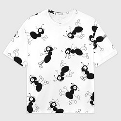 Мужская футболка оверсайз Муравьи