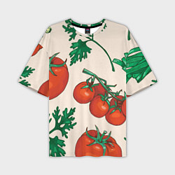 Мужская футболка оверсайз Летние овощи