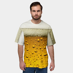 Футболка оверсайз мужская ПИВО, цвет: 3D-принт — фото 2