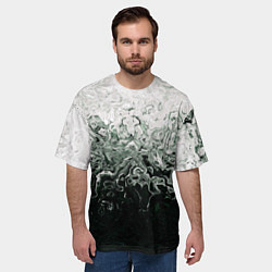 Футболка оверсайз мужская Разводы жидкость абстракция, цвет: 3D-принт — фото 2