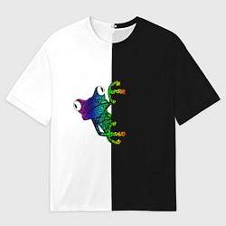 Мужская футболка оверсайз Лягуха