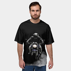 Футболка оверсайз мужская МОТОЦИКЛЫ, цвет: 3D-принт — фото 2