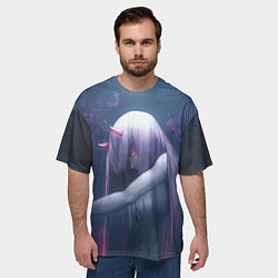 Футболка оверсайз мужская DARLING IN THE FRANXX, цвет: 3D-принт — фото 2