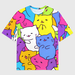 Футболка оверсайз мужская МИЛЫЕ КОТЯТКИ, цвет: 3D-принт