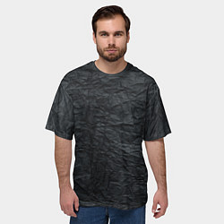 Футболка оверсайз мужская Черная Бумага, цвет: 3D-принт — фото 2