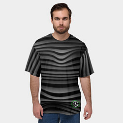 Футболка оверсайз мужская Russia Running, цвет: 3D-принт — фото 2