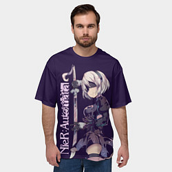Футболка оверсайз мужская Nier Automata, цвет: 3D-принт — фото 2