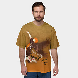 Футболка оверсайз мужская Dare to Fly Haikyu!!, цвет: 3D-принт — фото 2