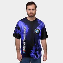 Футболка оверсайз мужская BMW, цвет: 3D-принт — фото 2