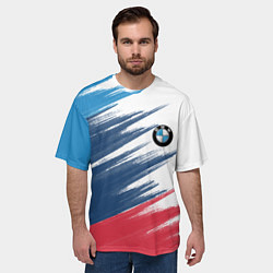 Футболка оверсайз мужская BMW, цвет: 3D-принт — фото 2