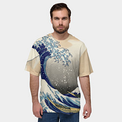 Футболка оверсайз мужская ЯПОНСКАЯ КАРТИНА, цвет: 3D-принт — фото 2