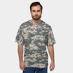 Футболка оверсайз мужская Цифровой камуфляж, цвет: 3D-принт — фото 2