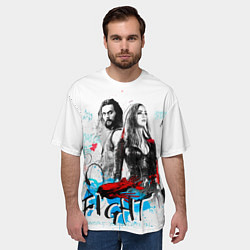 Футболка оверсайз мужская FIGHT, цвет: 3D-принт — фото 2