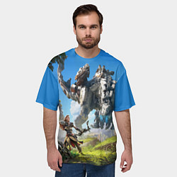 Футболка оверсайз мужская HORIZON ZERO DAWN, цвет: 3D-принт — фото 2