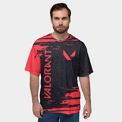 Футболка оверсайз мужская VALORANT ВАЛОРАНТ, цвет: 3D-принт — фото 2