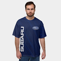 Футболка оверсайз мужская SUBARU, цвет: 3D-принт — фото 2
