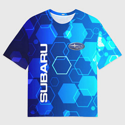 Футболка оверсайз мужская SUBARU, цвет: 3D-принт