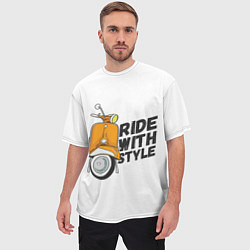 Футболка оверсайз мужская RIDE WITH STYLE Z, цвет: 3D-принт — фото 2