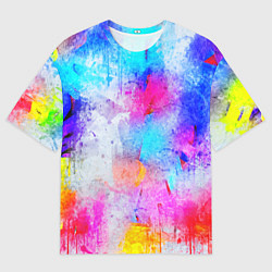 Мужская футболка оверсайз НЕОНОВЫЕ ПОТЕРТОСТИ