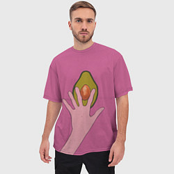 Футболка оверсайз мужская Avocado, цвет: 3D-принт — фото 2