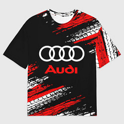 Футболка оверсайз мужская AUDI, цвет: 3D-принт