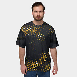 Футболка оверсайз мужская Black gold, цвет: 3D-принт — фото 2
