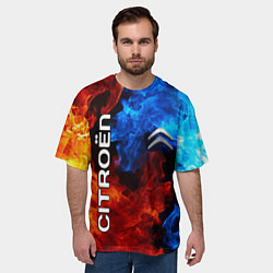 Футболка оверсайз мужская CITROEN, цвет: 3D-принт — фото 2