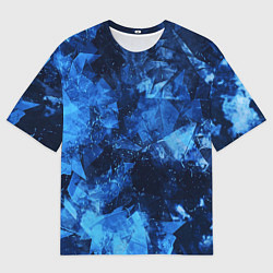 Мужская футболка оверсайз Blue Abstraction