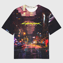 Футболка оверсайз мужская CYBERPUNK 2077:КИБЕРПАНК S, цвет: 3D-принт