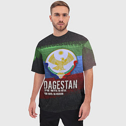 Футболка оверсайз мужская Дагестан - Кавказ Сила, цвет: 3D-принт — фото 2