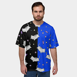 Футболка оверсайз мужская КИСЫ, цвет: 3D-принт — фото 2