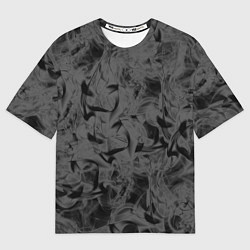 Мужская футболка оверсайз Черная дымка