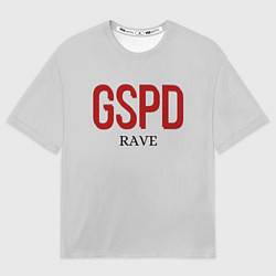 Футболка оверсайз мужская GSPD rave, цвет: 3D-принт