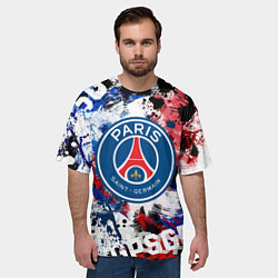 Футболка оверсайз мужская PSG FC, цвет: 3D-принт — фото 2