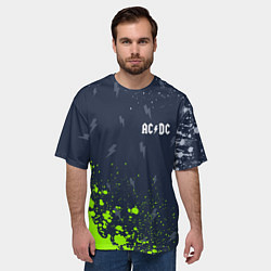 Футболка оверсайз мужская AC DС, цвет: 3D-принт — фото 2