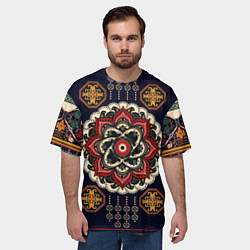 Футболка оверсайз мужская Восточные узоры, цвет: 3D-принт — фото 2