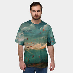 Футболка оверсайз мужская Горы, цвет: 3D-принт — фото 2