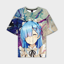 Футболка оверсайз мужская Re: Zero Жизнь с нуля, цвет: 3D-принт
