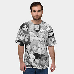 Футболка оверсайз мужская АНИМЕ ONE, цвет: 3D-принт — фото 2
