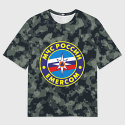 Футболка оверсайз мужская МЧС России, цвет: 3D-принт