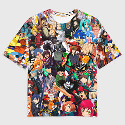 Мужская футболка оверсайз Аниме персонажи
