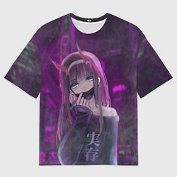 Мужская футболка оверсайз Zero Two in mask